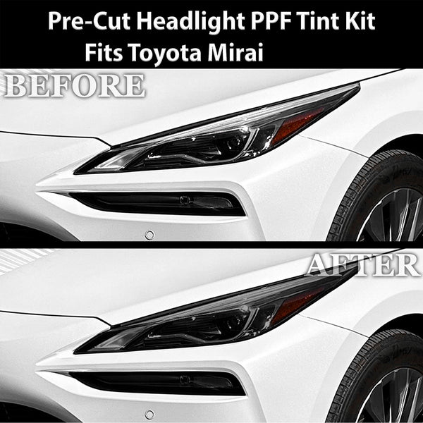 Fits Toyota Mirai 2021 - 2025 Full Headlight Taillight Precut Smoked PPF Tint Kit Film Overlay - Bogar Tech Designs