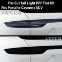 Full Headlight Taillight Precut Smoked PPF Tint Kit Film Overlay Fits Porsche Cayenne 2019 - 2023 - Bogar Tech Designs