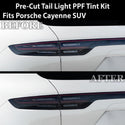 Full Headlight Taillight Precut Smoked PPF Tint Kit Film Overlay Fits Porsche Cayenne 2019 - 2023 - Bogar Tech Designs