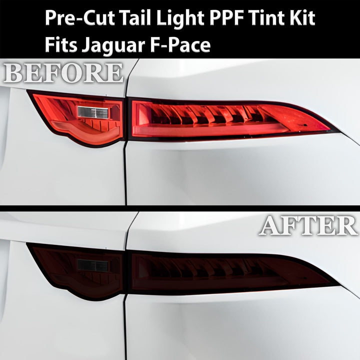 Full Headlight Taillight Precut Smoked PPF Tint Kit Film Overlay Fits Jaguar F - Pace 2017 - 2020 - Bogar Tech Designs