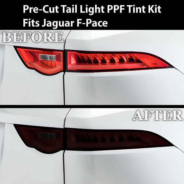 Full Headlight Taillight Precut Smoked PPF Tint Kit Film Overlay Fits Jaguar F - Pace 2017 - 2020 - Bogar Tech Designs