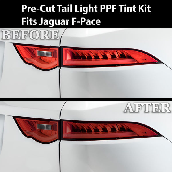Full Headlight Taillight Precut Smoked PPF Tint Kit Film Overlay Fits Jaguar F - Pace 2017 - 2020 - Bogar Tech Designs