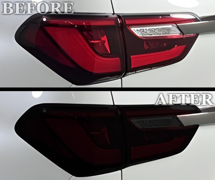 Full Headlight Taillight Precut Smoked PPF Tint Kit Film Overlay Fits Infiniti QX80 2018 - 2024 - Bogar Tech Designs