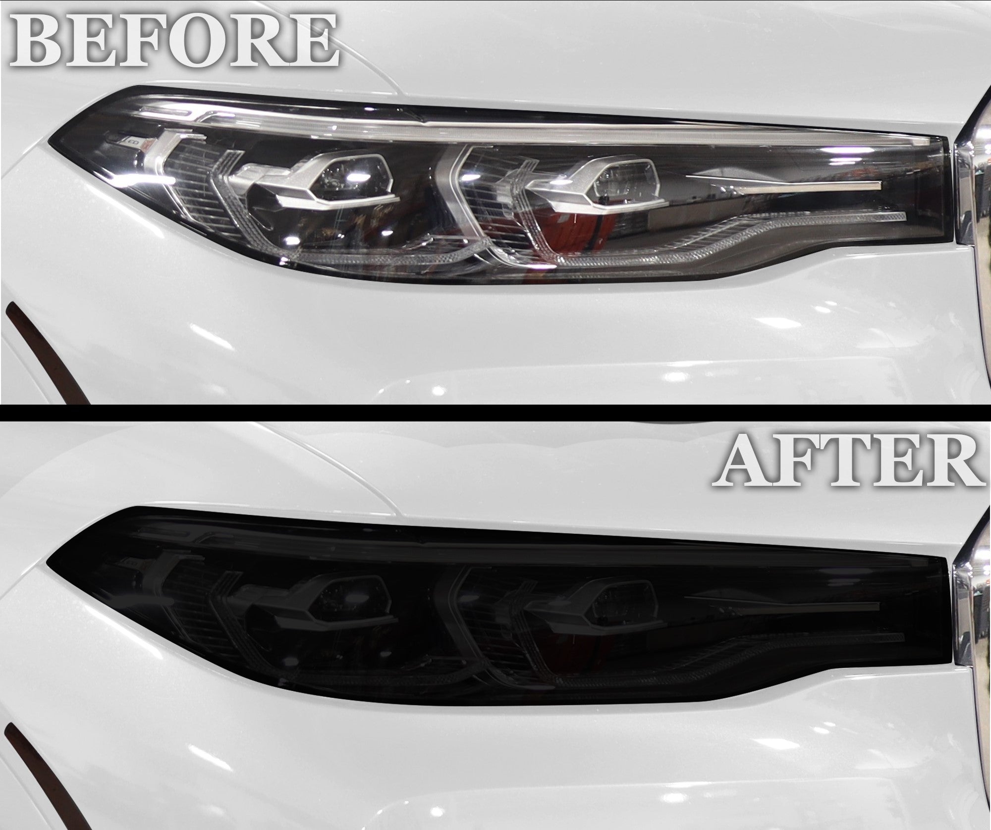 Full Headlight Taillight Precut Smoked PPF Tint Kit Film Overlay Fits BMW X7 2019 - 2022 - Bogar Tech Designs
