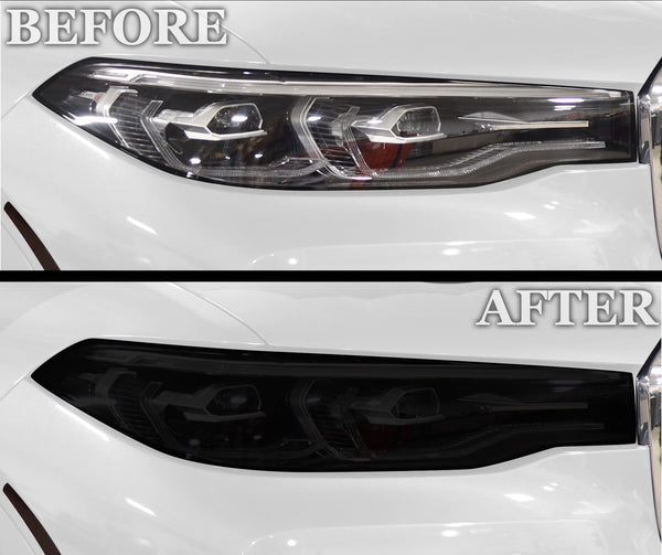 Full Headlight Taillight Precut Smoked PPF Tint Kit Film Overlay Fits BMW X7 2019 - 2022 - Bogar Tech Designs