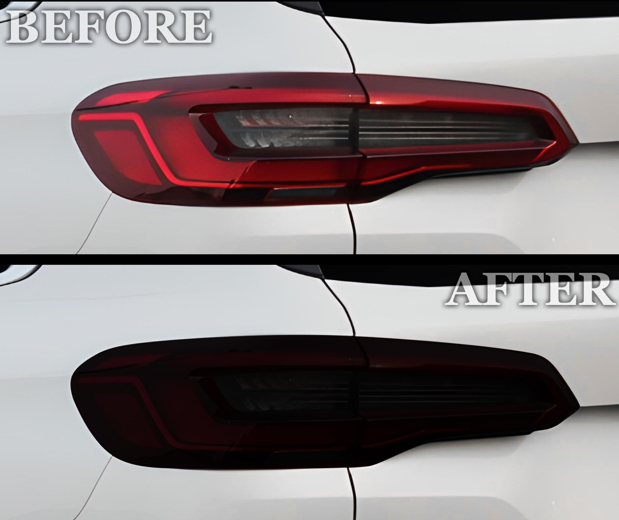 Full Headlight Taillight Precut Smoked PPF Tint Kit Film Overlay Fits BMW X5 2019 - 2023 - Bogar Tech Designs