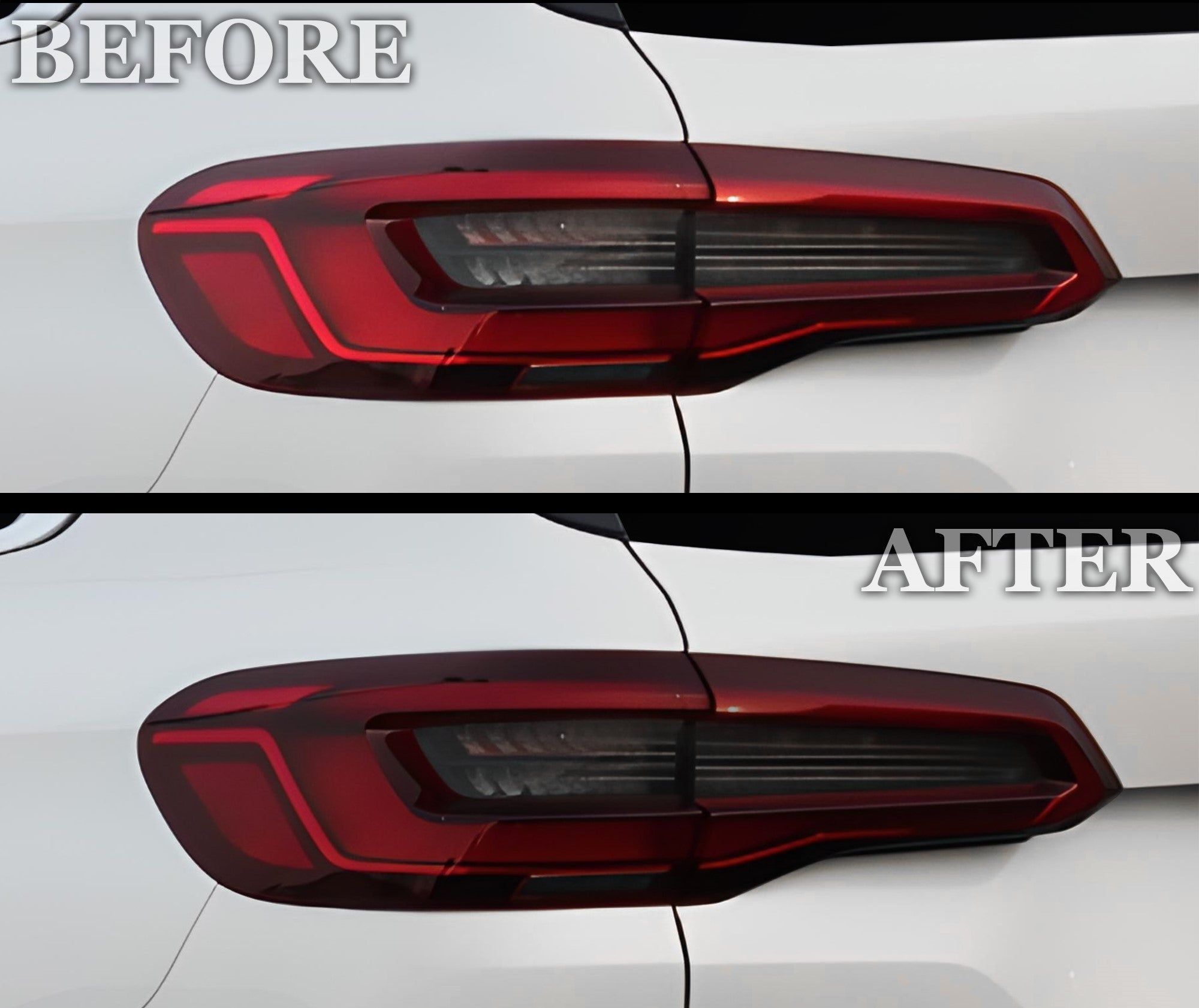 Full Headlight Taillight Precut Smoked PPF Tint Kit Film Overlay Fits BMW X5 2019 - 2023 - Bogar Tech Designs