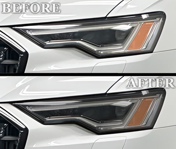 Full Headlight Taillight Precut Smoked PPF Tint Kit Film Overlay Fits Audi A6 S6 2019 - 2025 - Bogar Tech Designs