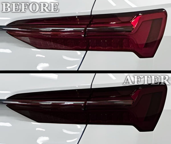 Full Headlight Taillight Precut Smoked PPF Tint Kit Film Overlay Fits Audi A6 S6 2019 - 2025 - Bogar Tech Designs