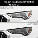 Full Headlight Taillight Precut Smoked PPF Tint Kit Film Overlay Fits Audi Q3 2019 - 2024 - Bogar Tech Designs