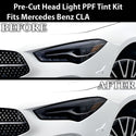 Full Headlight Taillight Precut Smoked PPF Tint Kit Film Overlay Fits Mercedes Benz CLA Class 2020 - 2024 - Bogar Tech Designs
