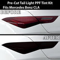Full Headlight Taillight Precut Smoked PPF Tint Kit Film Overlay Fits Mercedes Benz CLA Class 2020 - 2024 - Bogar Tech Designs