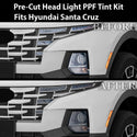 Full Headlight Taillight Precut Smoked PPF Tint Kit Film Overlay Fits Hyundai Santa Cruz 2022 - 2025 - Bogar Tech Designs