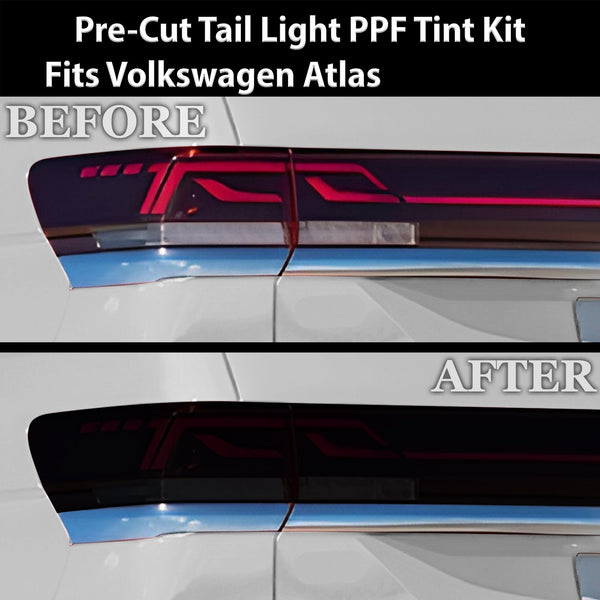 Full Headlight Taillight Precut Smoked PPF Tint Kit Film Overlay Fits Volkswagen Atlas 2024 - 2025 - Bogar Tech Designs