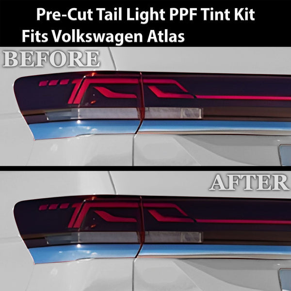 Full Headlight Taillight Precut Smoked PPF Tint Kit Film Overlay Fits Volkswagen Atlas 2024 - 2025 - Bogar Tech Designs