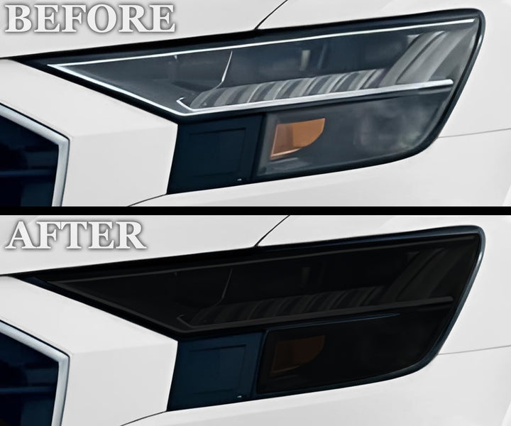Full Headlight Taillight Precut Smoked PPF Tint Kit Film Overlay Fits Audi Q8 2019 - 2024 - Bogar Tech Designs