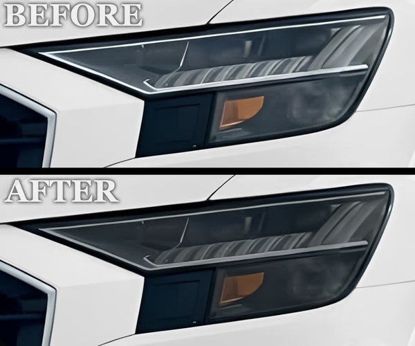 Full Headlight Taillight Precut Smoked PPF Tint Kit Film Overlay Fits Audi Q8 2019 - 2024 - Bogar Tech Designs