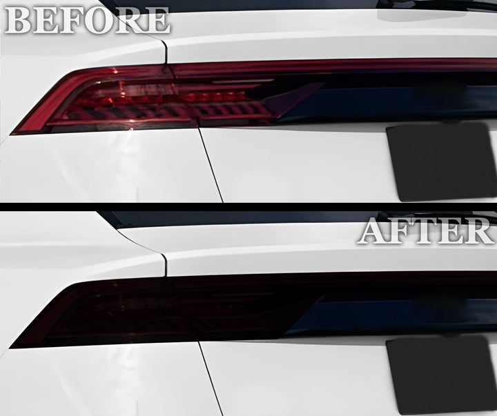 Full Headlight Taillight Precut Smoked PPF Tint Kit Film Overlay Fits Audi Q8 2019 - 2024 - Bogar Tech Designs
