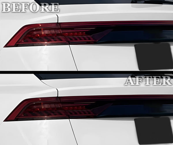 Full Headlight Taillight Precut Smoked PPF Tint Kit Film Overlay Fits Audi Q8 2019 - 2024 - Bogar Tech Designs