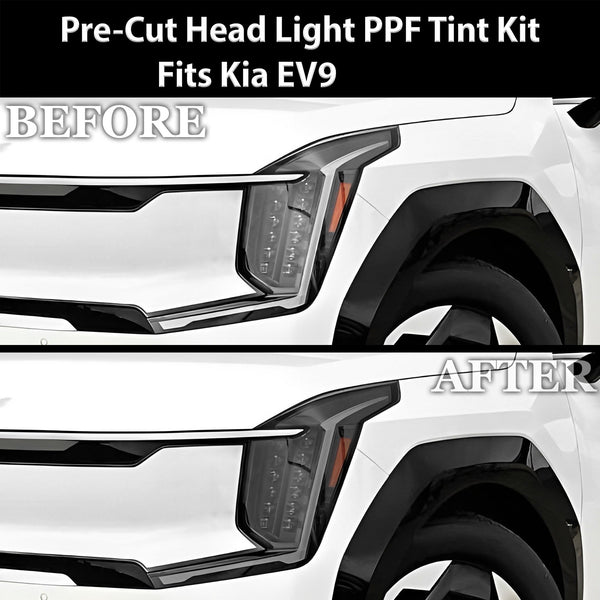 Fits Kia Ev9 2024 - 2025 Full Headlight Taillight Precut Smoked PPF Tint Kit Film Overlay - Bogar Tech Designs