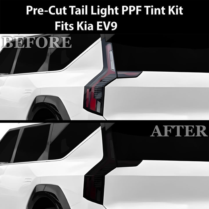 Fits Kia Ev9 2024 - 2025 Full Headlight Taillight Precut Smoked PPF Tint Kit Film Overlay - Bogar Tech Designs