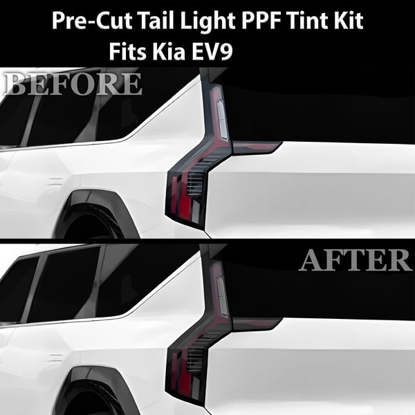 Fits Kia Ev9 2024 - 2025 Full Headlight Taillight Precut Smoked PPF Tint Kit Film Overlay - Bogar Tech Designs
