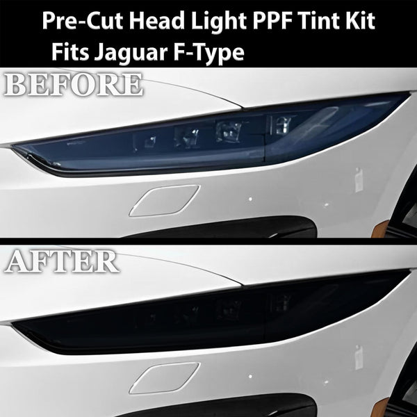 Full Headlight Taillight Precut Smoked PPF Tint Kit Film Overlay Fits Jaguar F - Type 2021 - 2024 - Bogar Tech Designs