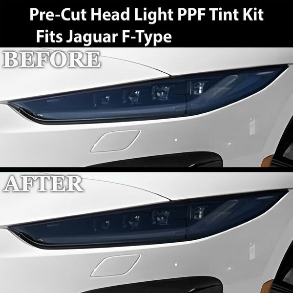 Full Headlight Taillight Precut Smoked PPF Tint Kit Film Overlay Fits Jaguar F - Type 2021 - 2024 - Bogar Tech Designs
