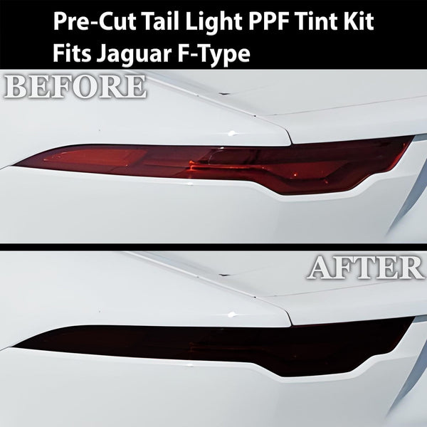 Full Headlight Taillight Precut Smoked PPF Tint Kit Film Overlay Fits Jaguar F - Type 2021 - 2024 - Bogar Tech Designs