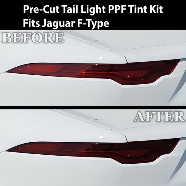 Full Headlight Taillight Precut Smoked PPF Tint Kit Film Overlay Fits Jaguar F - Type 2021 - 2024 - Bogar Tech Designs