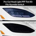 Full Headlight Taillight Precut Smoked PPF Tint Kit Film Overlay Fits Hyundai Ioniq 6 2023 - 2025 - Bogar Tech Designs