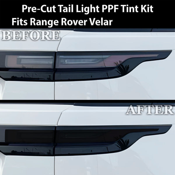 Full Headlight Taillight Precut Smoked PPF Tint Kit Film Overlay Fits Land Rover Range Rover Velar 2018+ - Bogar Tech Designs