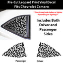 Precut Quarter Window Animal Leopard Print Vinyl Decal Sticker Fits Chevrolet Camaro 2010-2015