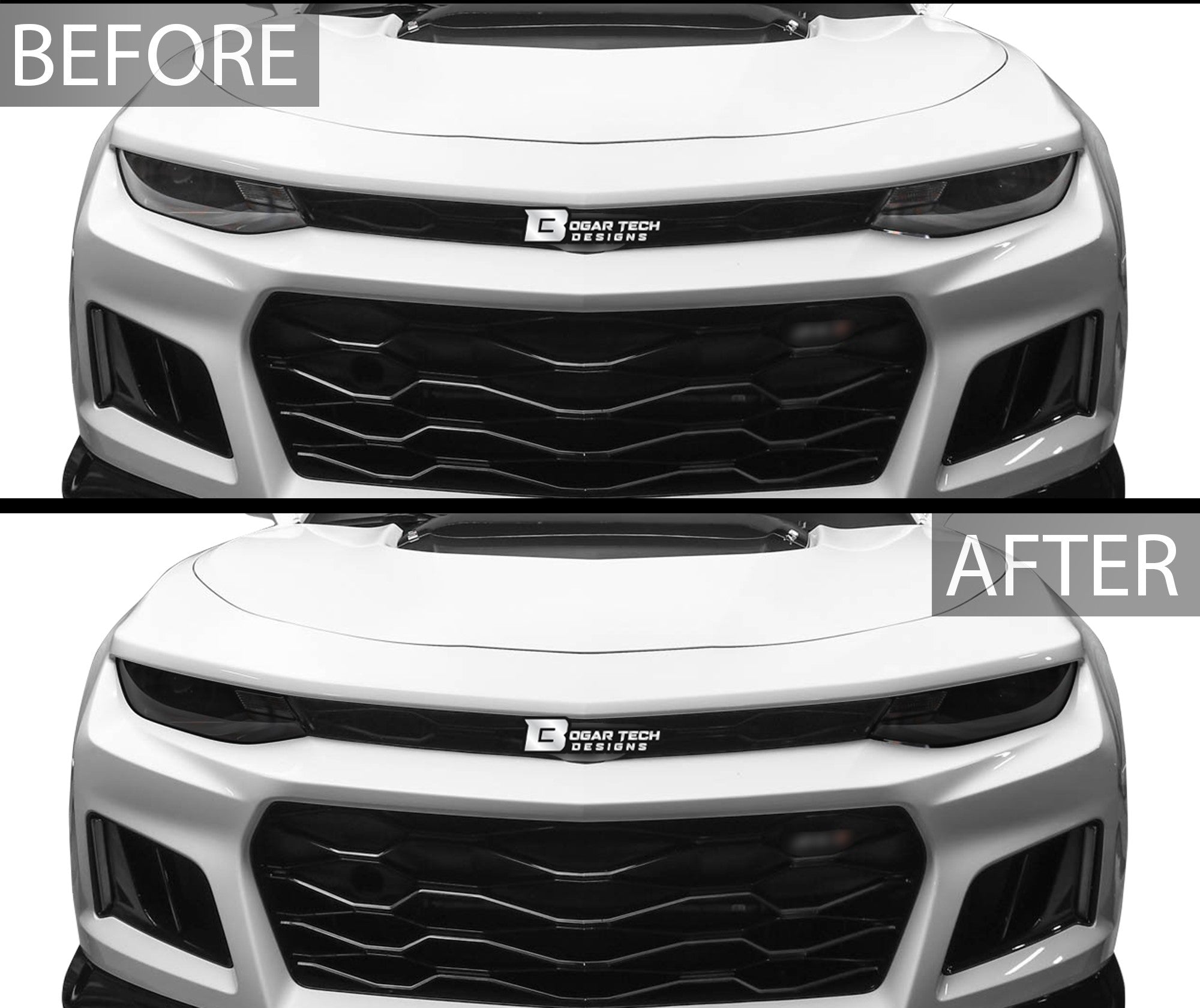 Head Tail Light Side Marker 3rd Brake Precut Tint Overlay Film Fits Chevy Camaro 2016 - 2018 - Bogar Tech Designs