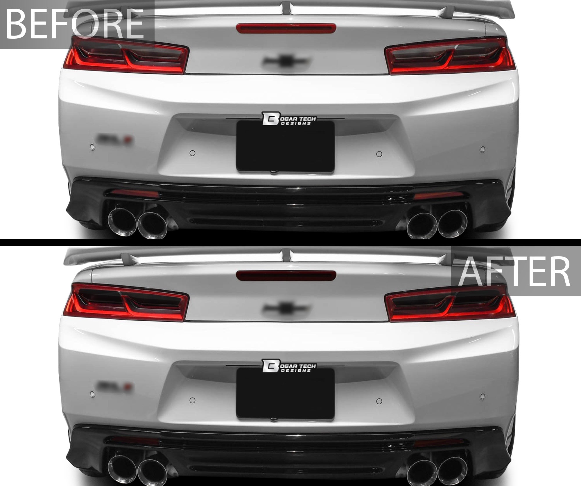 Head Tail Light Side Marker 3rd Brake Precut Tint Overlay Film Fits Chevy Camaro 2016 - 2018 - Bogar Tech Designs