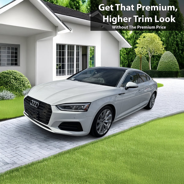 Fits Audi A5 Sportback 2018-2024 Vinyl Chrome Delete Grille Blackout Decal Stickers Overlay Film