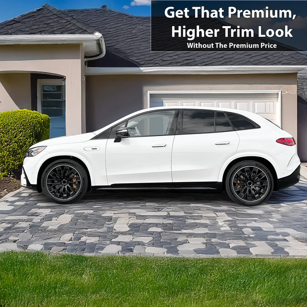 Fits Mercedes-Benz EQE SUV 2023-2025 Vinyl Chrome Delete Grille Blackout Decal Stickers Overlay Film