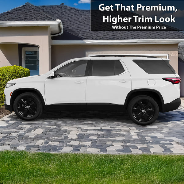 Vinyl Chrome Delete Grille Side Window Blackout Decal Stickers Overlay Film Fits Chevrolet Traverse 2018 - 2023 - Bogar Tech Designs