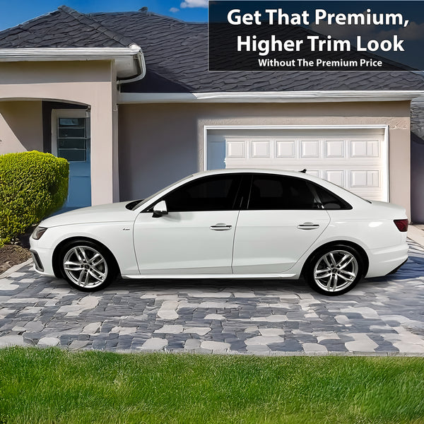 Fits Audi A4 2020-2025 Vinyl Chrome Delete Grille Blackout Decal Stickers Overlay Film