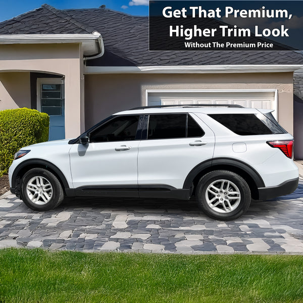 Fits Ford Explorer 2025-2026 Vinyl Chrome Delete Grille Blackout Decal Stickers Overlay Film