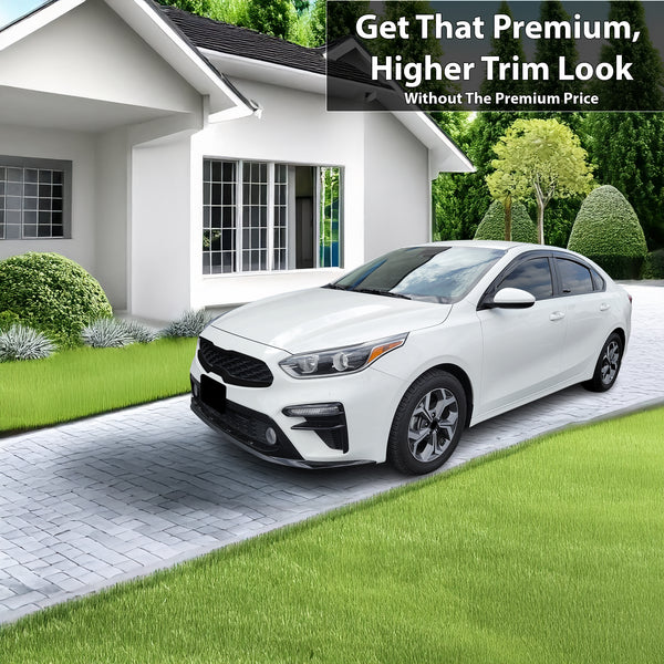 Vinyl Chrome Delete Wheel Front Bumper Grille Trim Blackout Decal Stickers Overlay Film Fits Kia Forte 2019-2024