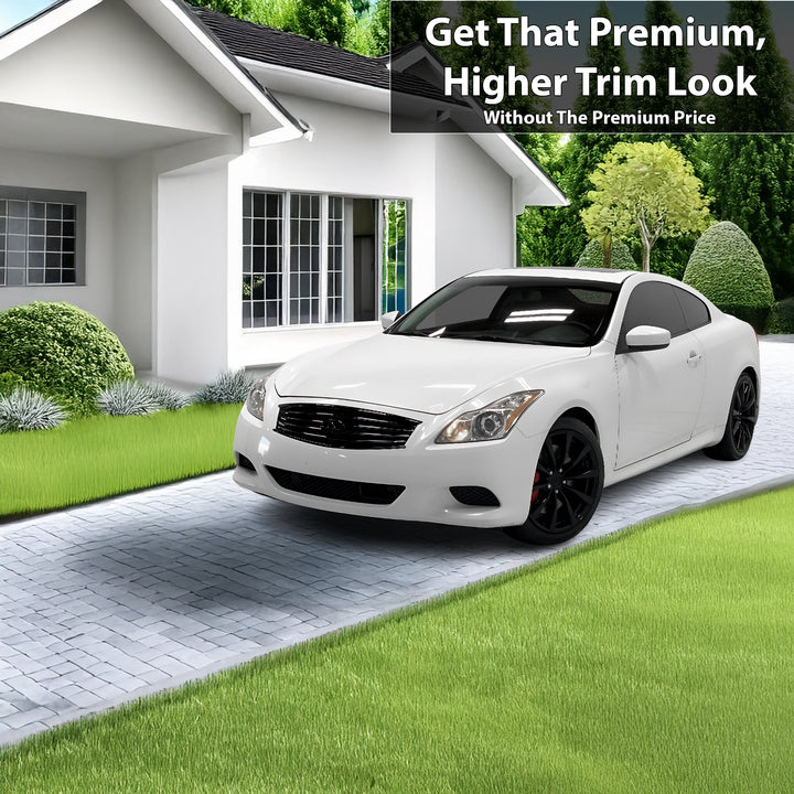 Vinyl Chrome Delete Front Grille Rear Bumper Blackout Decal Stickers Overlay Film Fits Infiniti G37 Coupe 2008 - 2013 - Bogar Tech Designs