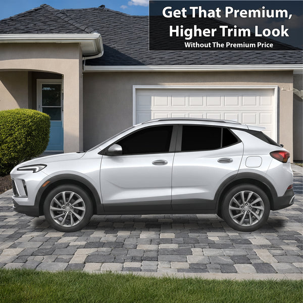 Buick Encore GX 2020-2026 Front Grille Blackout Chrome Delete Kit – Precut Gloss Black Vinyl Overlays