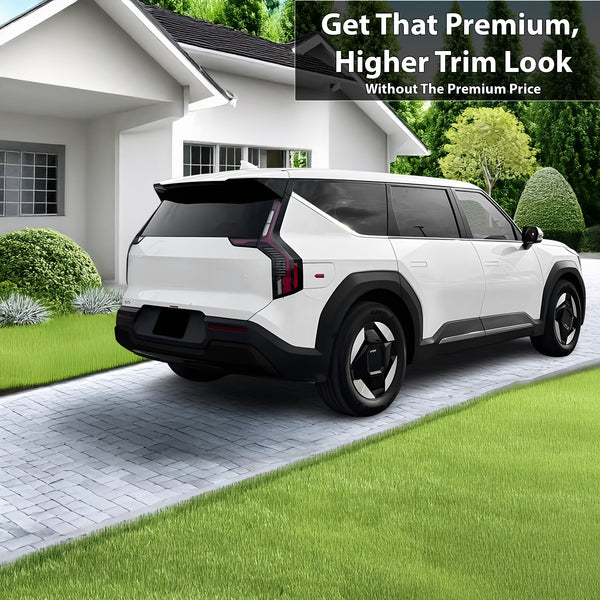 Vinyl Chrome Delete Blackout Decal Stickers Overlay Film Fits Kia EV9 2024-2025