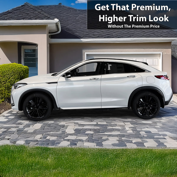Vinyl Chrome Delete Grille Side Window Wheel Blackout Decal Stickers Overlay Film Fits Infiniti QX55 2022 - 2025 - Bogar Tech Designs