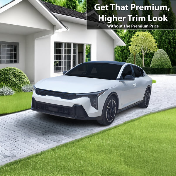 Fits Kia K4 GT-Line 2025-2026 Vinyl Chrome Delete Grille Blackout Decal Stickers Overlay Film