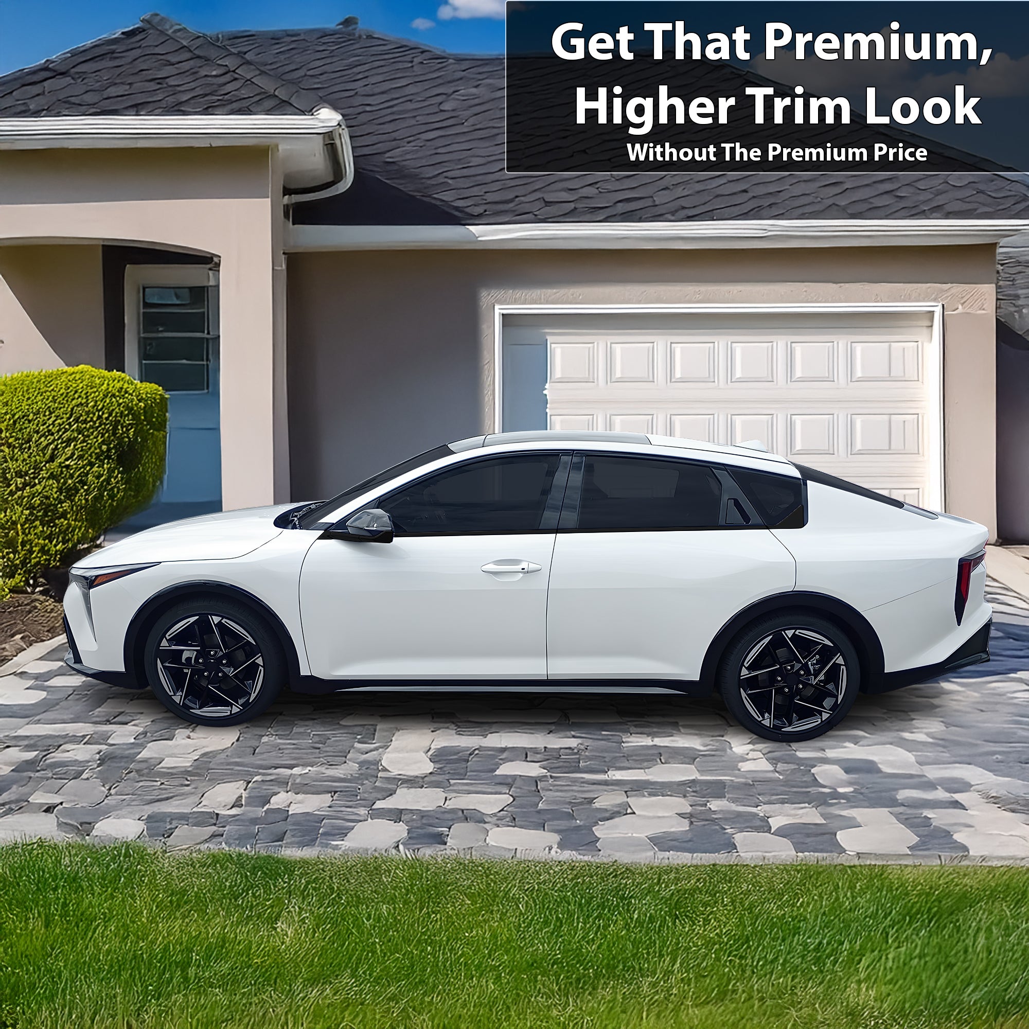 Kia K4 GT-Line 2024-2026 Blackout Chrome Delete Kit – Precut Gloss Black Vinyl Overlays