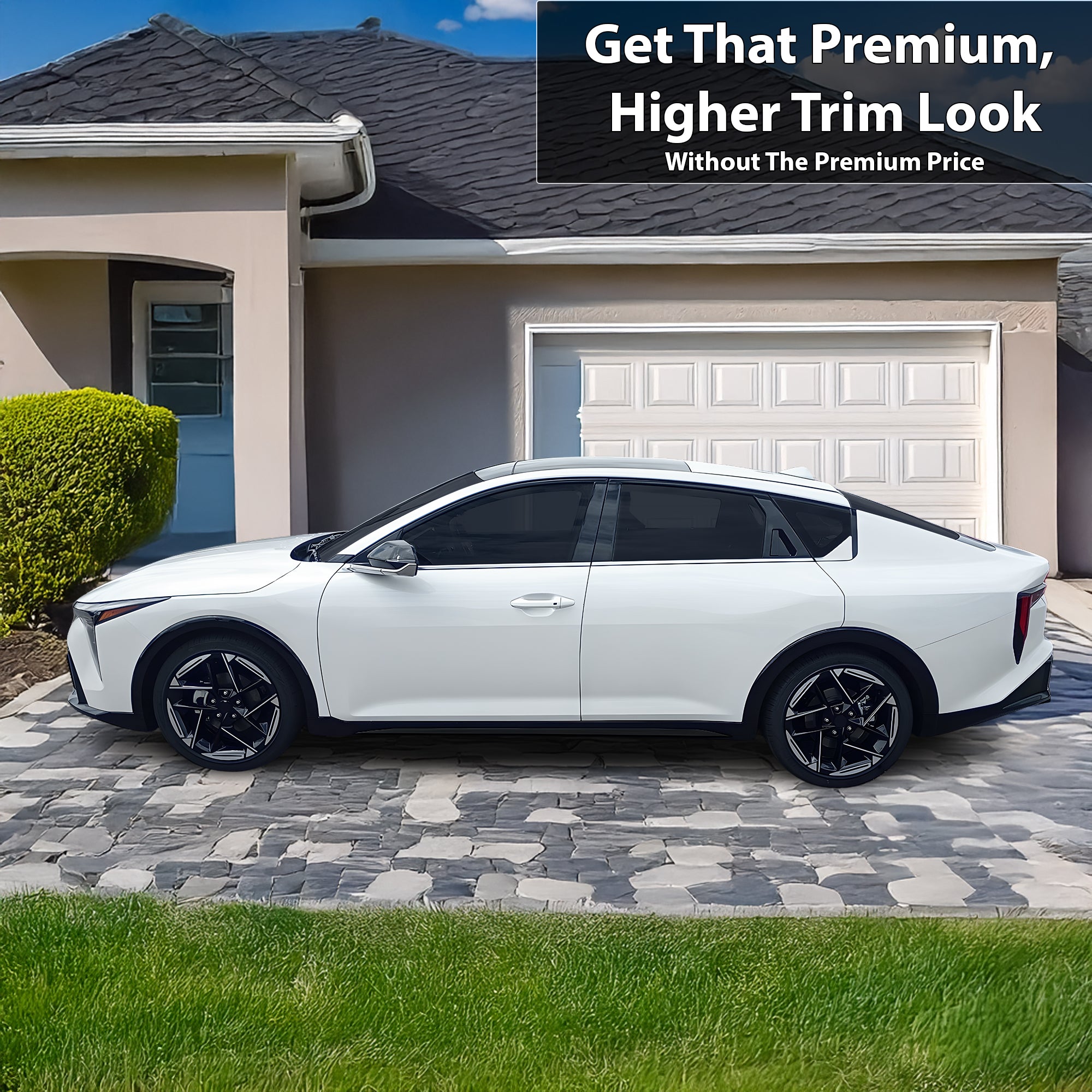 Kia K4 GT-Line 2024-2026 Blackout Chrome Delete Kit – Precut Gloss Black Vinyl Overlays