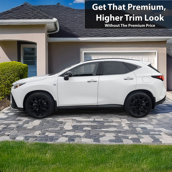 Vinyl Chrome Delete Side Window Wheel Blackout Decal Stickers Overlay Film Fits Lexus NX 2022-2025