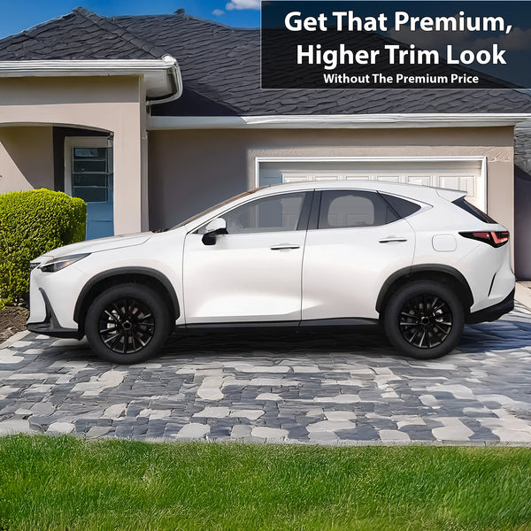 Vinyl Chrome Delete Side Window Wheel Blackout Decal Stickers Overlay Film Fits Lexus NX 2022-2025